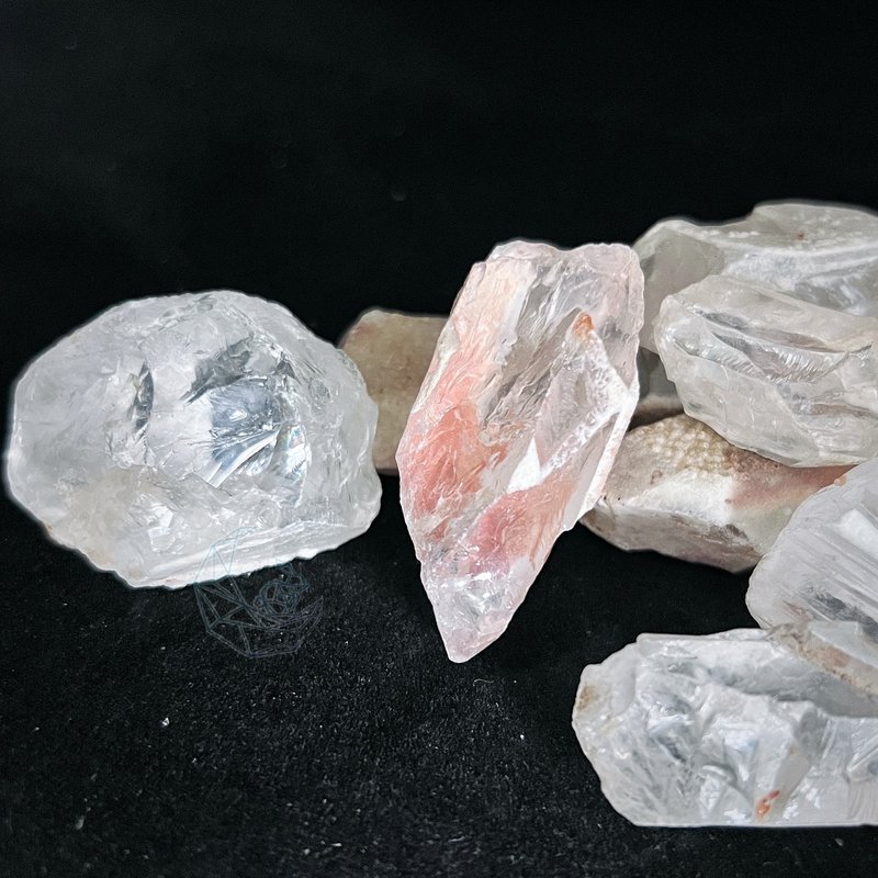 蒙古水晶  100g 原礦碎石 共生黑雲母礦物 共生鐘乳石 - 其他 - 水晶 透明