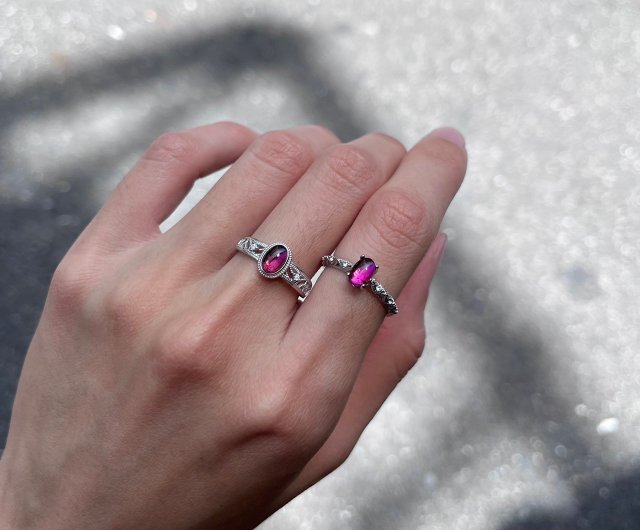 Xiyingyaoシルバー925 トルマリン トルマリン ピンクトルマリン