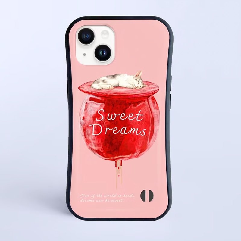 Shockproof Grip iPhone Case/ SWEET DREAMS - 手機殼/手機套 - 塑膠 白色