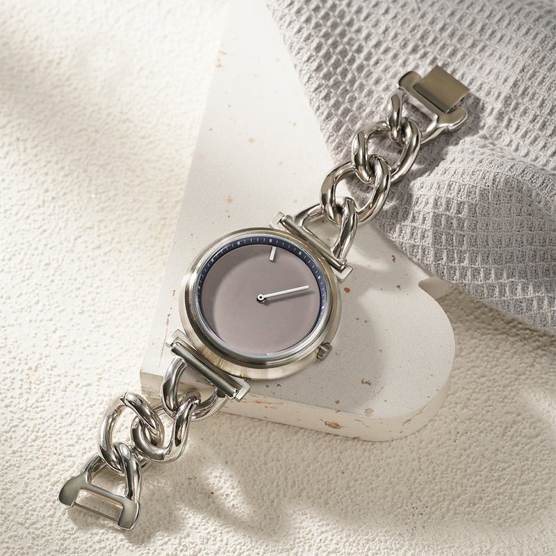 W4.0 - single needle thread gray purple - Women's Watches - Stainless Steel 