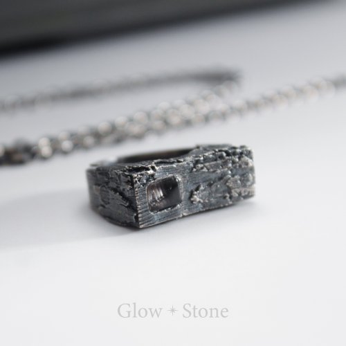 GlowStone Crystal GLOWSTONE 純黑‧黑銀鈦設計款戒指