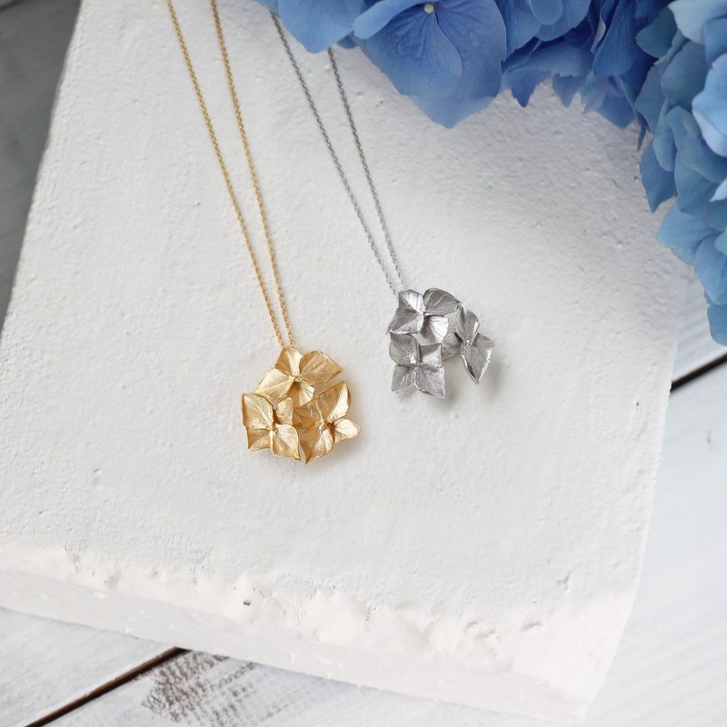 Hydrangea necklace - 項鍊 - 純銀 銀色