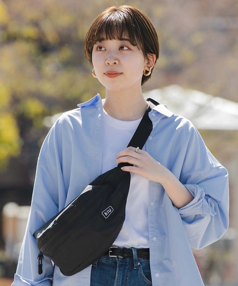 [Hot Pre-Order] KIU Water Resistant Simple Plain Side Back Waist Bag (3 Colors) K84 Invoice Included - Messenger Bags & Sling Bags - Other Man-Made Fibers Multicolor