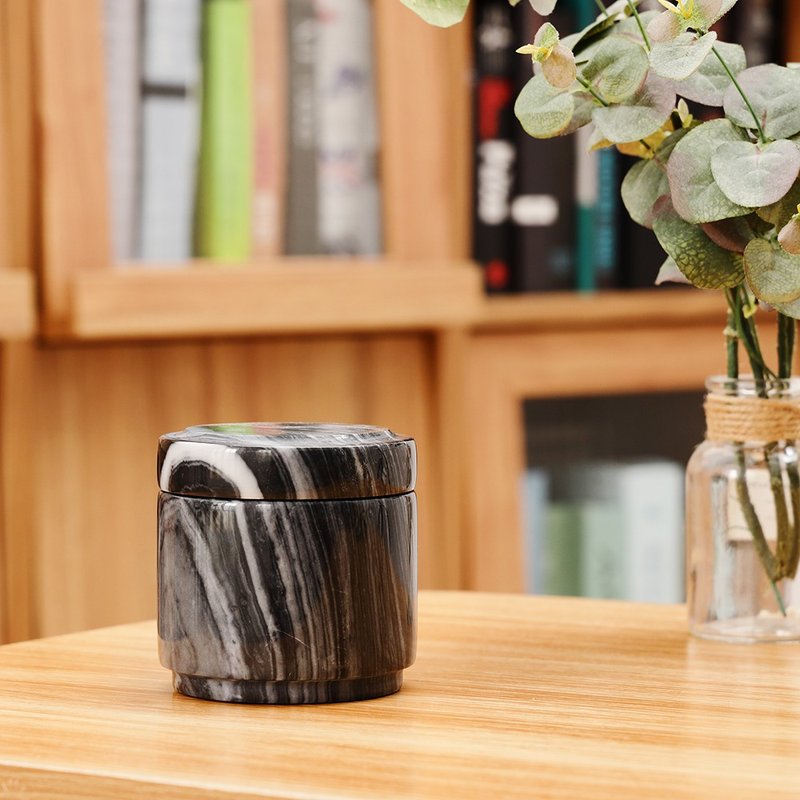 Pet urn | Nordic style black marble/S - Other - Stone 