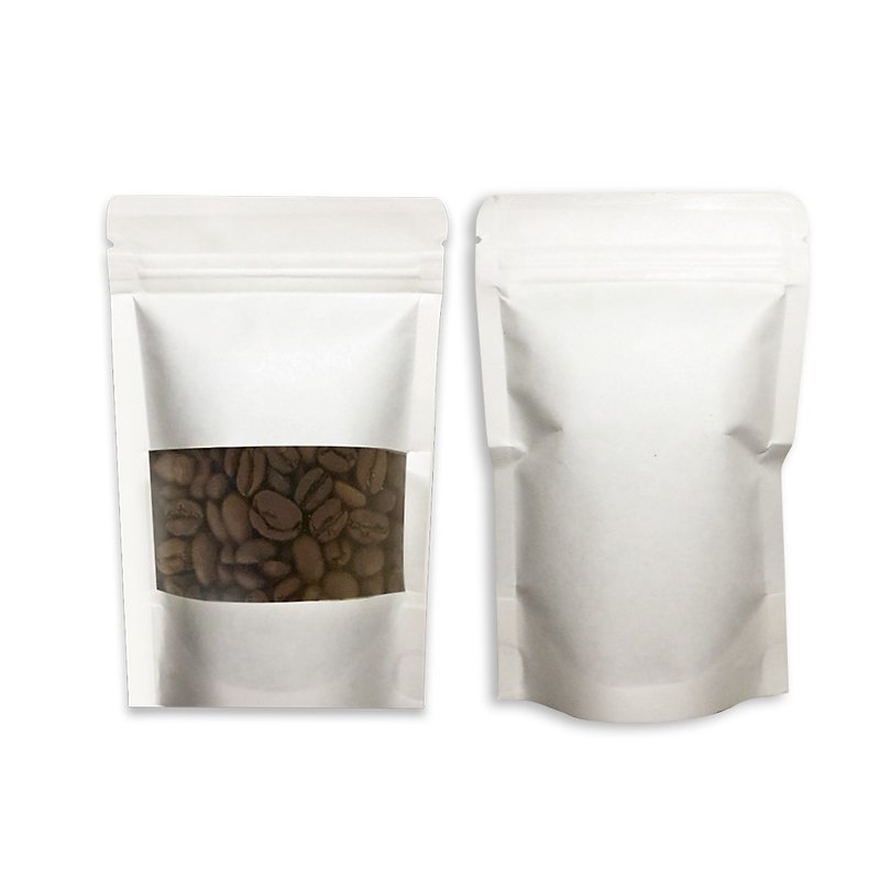 กระดาษ เครื่องทำกาแฟ ขาว - BeanBon special window zipper stand bag (3 packs)