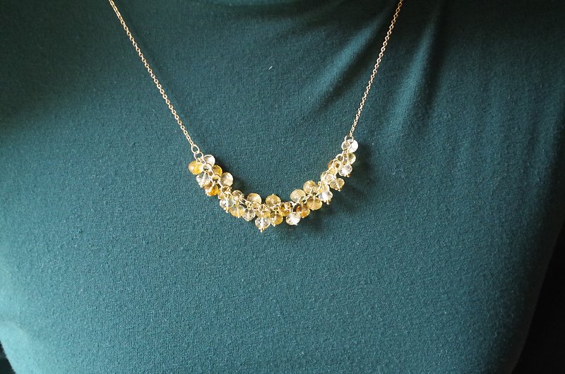 November Birthstone Citrine Gradation Color Necklace - Necklaces - Gemstone Yellow