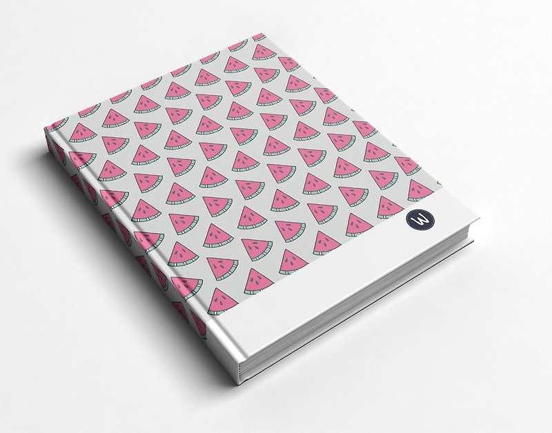 Rococo strawberry WELKIN handmade_handmade book/notebook/handbook/diary-sliced watermelon - Notebooks & Journals - Paper Red