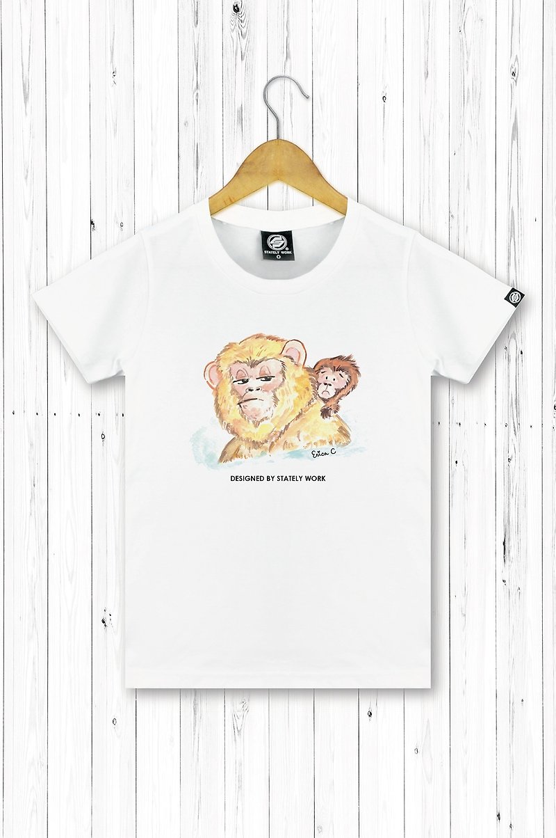 STATELYWORK World-weary Zodiac-Monkey-Female White T-shirt - Women's Tops - Cotton & Hemp White
