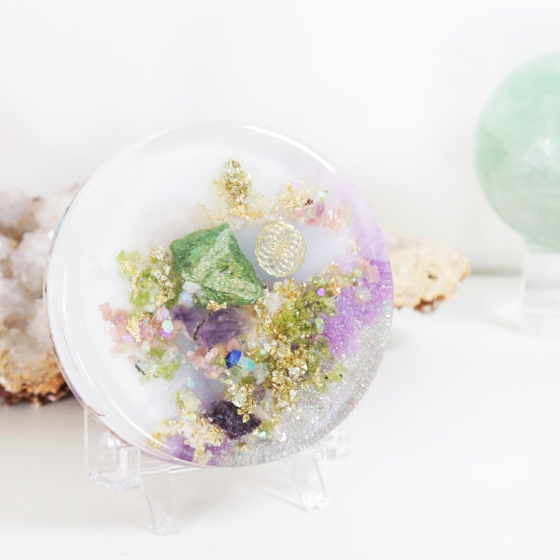 10cm奧根能量盤 ~ 鉻雲母 - 擺飾/家飾品 - 水晶 多色