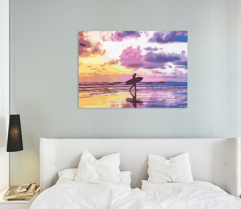 衝浪 創意數字油畫 【銷售排行榜 】 - 插畫/繪畫/寫字 - 其他材質 