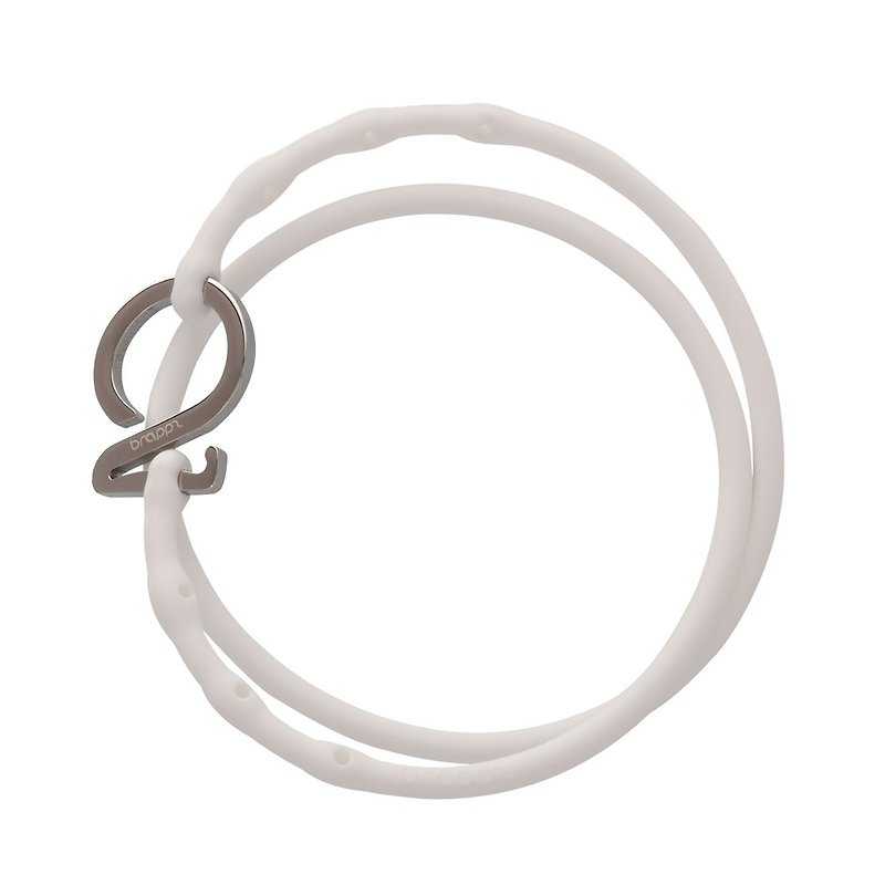 Brappz Swiss Variety Sports Jewelry Strappz Single Chain Set-Angel White - สร้อยข้อมือ - ซิลิคอน ขาว