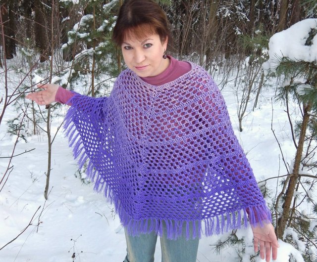 Women's Knit Poncho