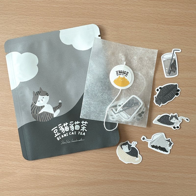 Tea bag stickers for cats and dogs-Black Bean - Stickers - Paper 