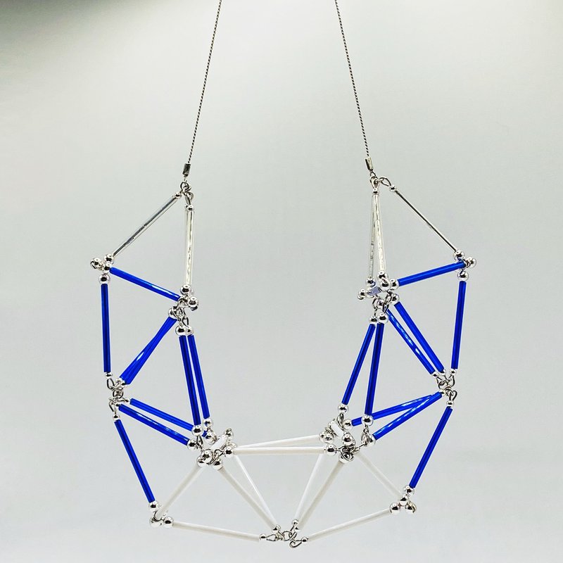 3D Huge NECKLACE【BlueMIX】 - 項鍊 - 玻璃 多色
