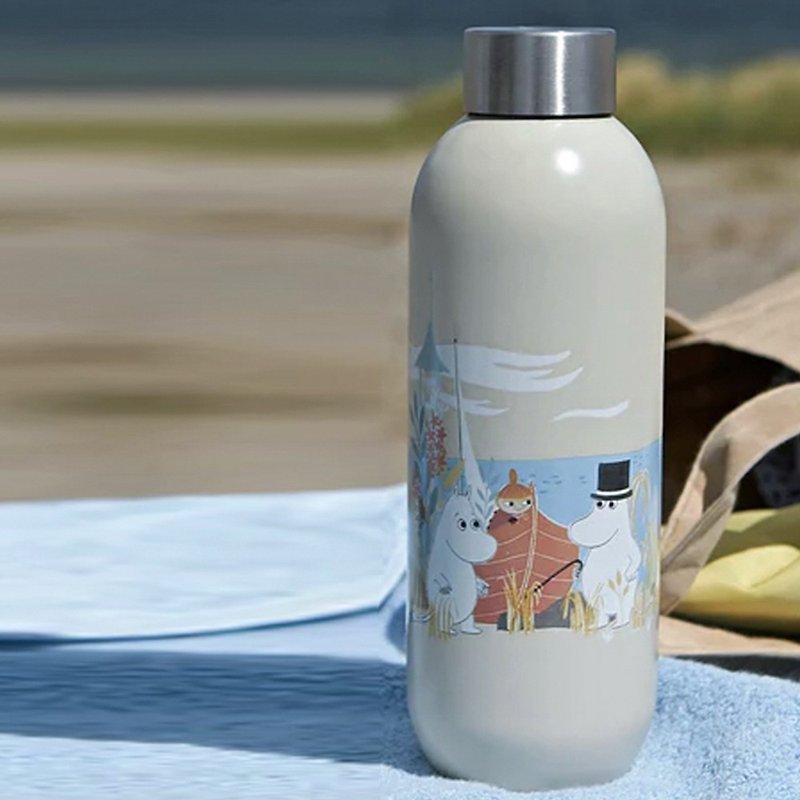 【Stelton】 Moomin x Keep Cool Portable Bottle 750ml-Sand Color - Vacuum Flasks - Stainless Steel 