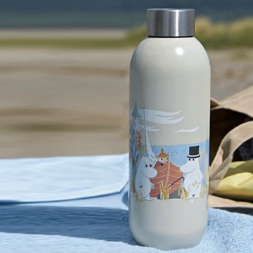 Stelton 台灣總代理 【Stelton】 Moomin x Keep Cool 隨身瓶750ml-沙色