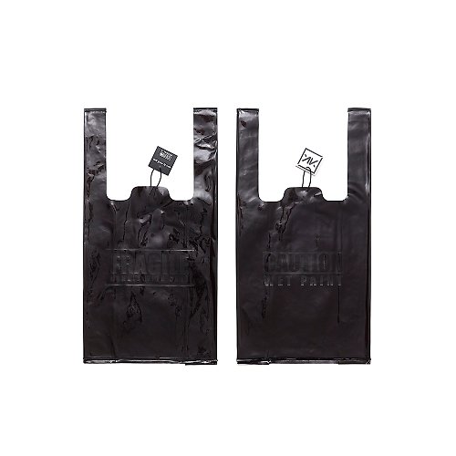 EQUAL K Plastic Bag / Fragile handle with care / Black