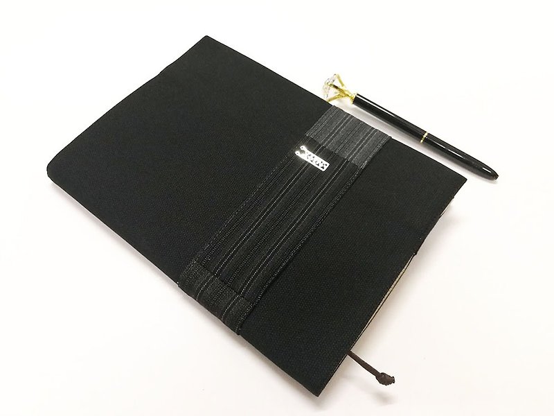 Exquisite A5 cloth book jacket (only product) B03-040 - ปกหนังสือ - วัสดุอื่นๆ สีดำ
