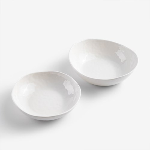 WAGA 餐桌器物 WAGA 日式淨白波紋 陶瓷深碗 / 沙拉碗 - 共2款