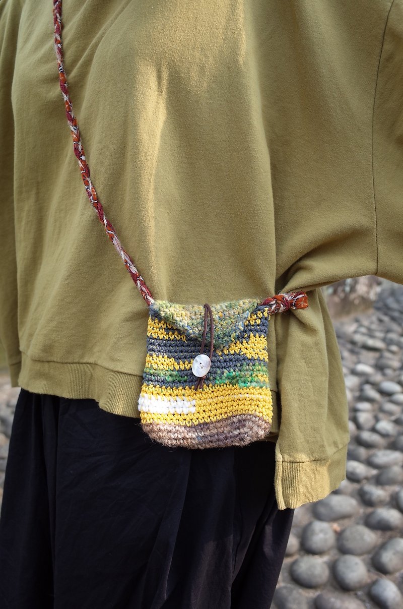 Little crochet bag - Messenger Bags & Sling Bags - Cotton & Hemp Orange