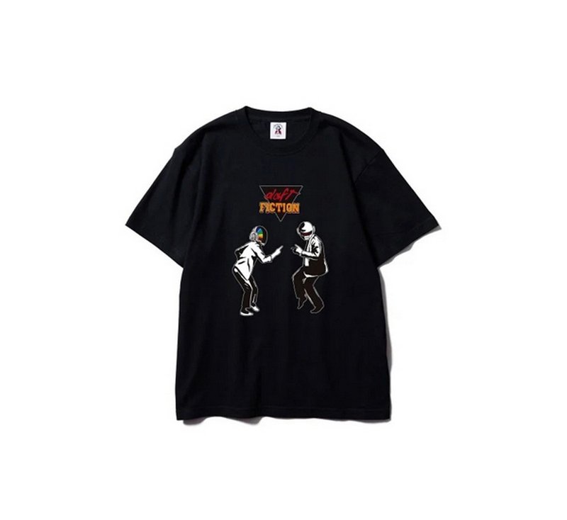 Softmachine Daft Fiction T-Shirt Daft Punk Black Warrant Top (Two Colors) - เสื้อยืดผู้ชาย - ผ้าฝ้าย/ผ้าลินิน หลากหลายสี