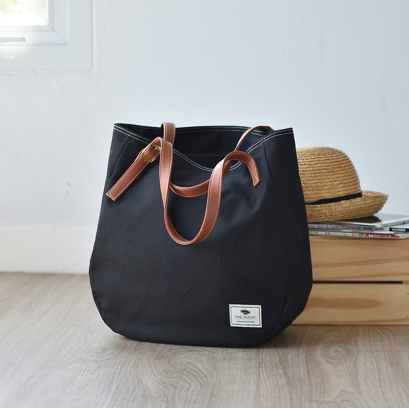 Sack tote - black - Handbags & Totes - Cotton & Hemp Black