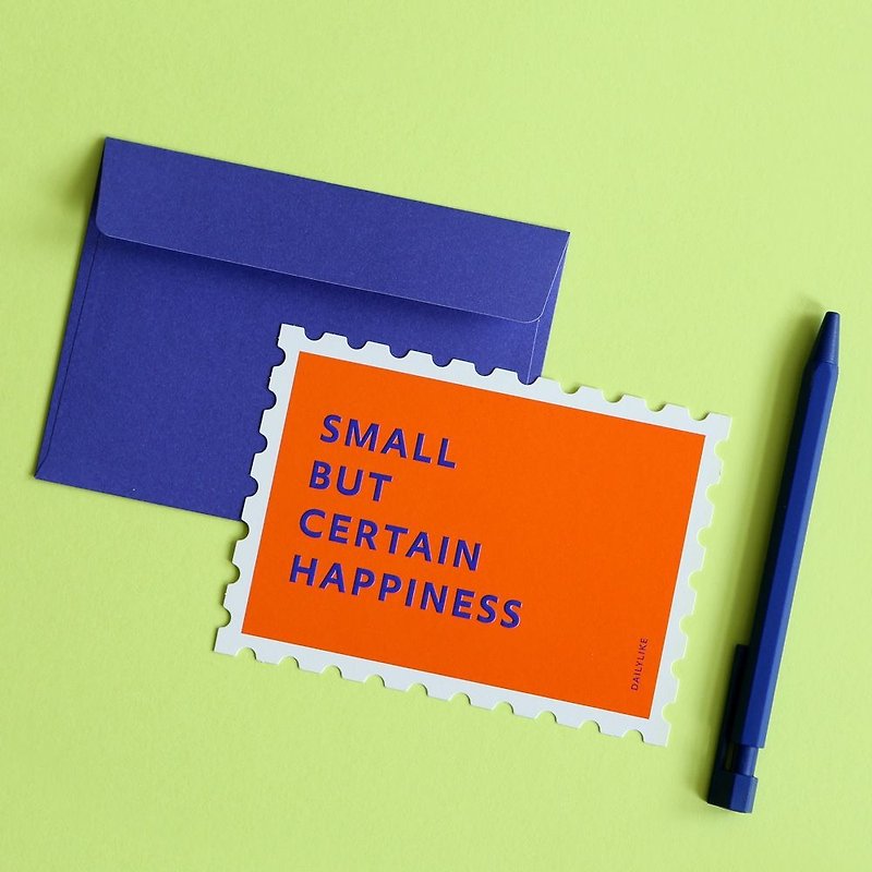 Stamp Styling Card Envelope Set -04 Happy, E2D13271 - การ์ด/โปสการ์ด - กระดาษ สีส้ม