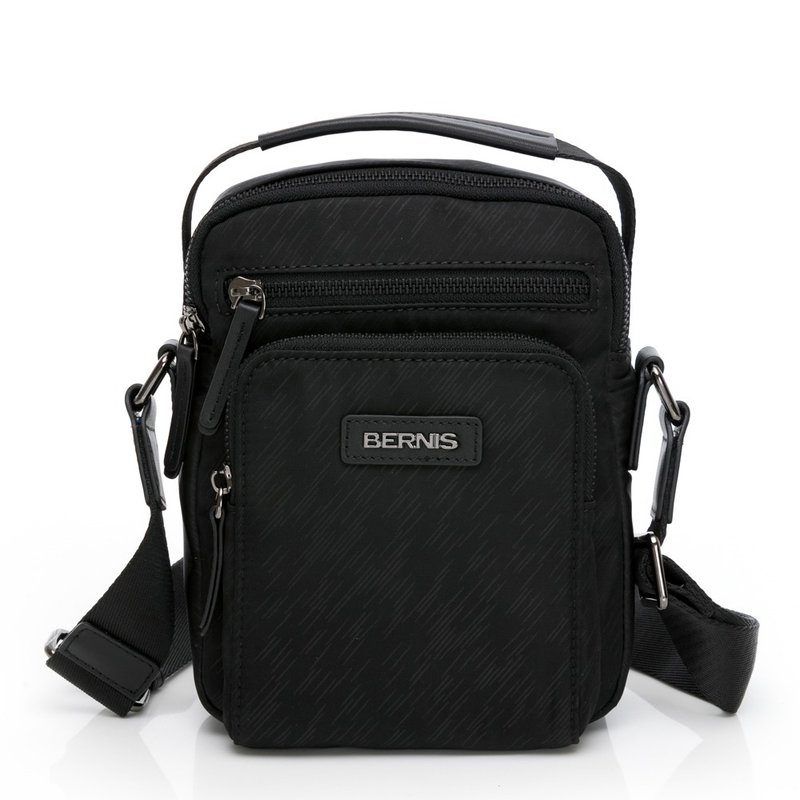 Drizzle Nylon | Play Retro Hand-held Crossbody Bag-Black | BERNIS BNE20207BK - กระเป๋าแมสเซนเจอร์ - ไนลอน สีดำ