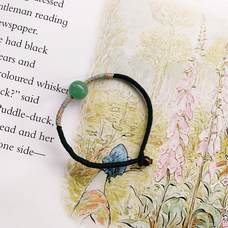 售完供欣賞 茶樓。天然東陵玉復古編織手繩 古風闢邪納福手鏈 - 手鍊/手環 - 玉石 綠色