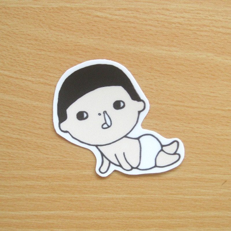 Crawling Baby Waterproof Sticker - Stickers - Paper 