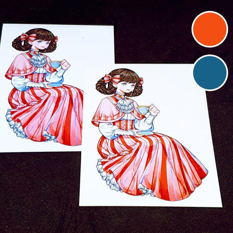 Diana (2colors) 11 (honne market) person sticker girl sticker blackraccoon - 貼紙 - 紙 