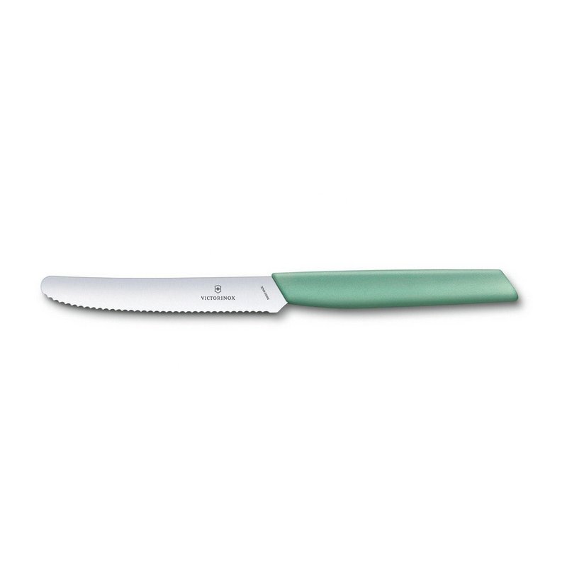 VICTORINOX 瑞士維氏 Swiss Modern 蕃茄刀 11cm 綠 6.9006.11W41 - 露營用品 - 不鏽鋼 綠色
