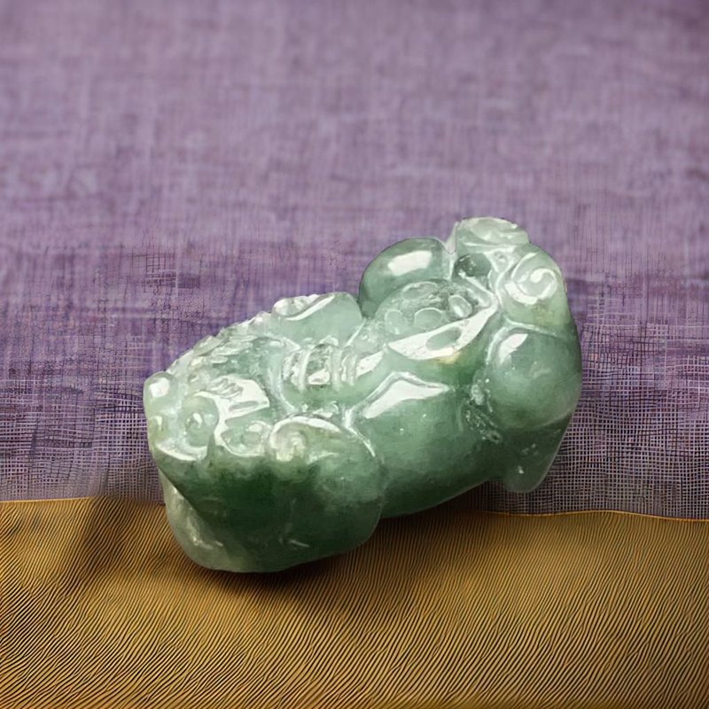 冰綠翡翠貔貅 | 天然緬甸玉翡翠A貨|送禮 - 其他 - 玉石 綠色