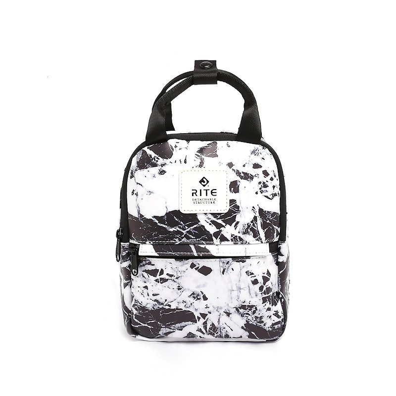 【RITE】Leyou Series-Dual-use Mini Backpack 2.0-Marble Deep - Backpacks - Waterproof Material Multicolor