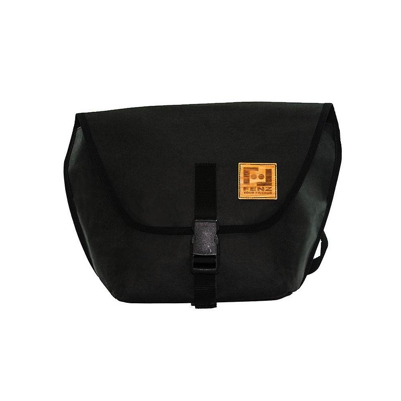 FENZ Fiber Paper Side Pack_Black - Messenger Bags & Sling Bags - Paper Black