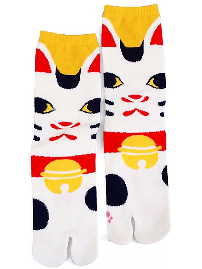 [Hot pre-order] Lucky cat two finger socks foot bag (23-25cm) 7JKP2112 - ถุงเท้า - ไฟเบอร์อื่นๆ หลากหลายสี