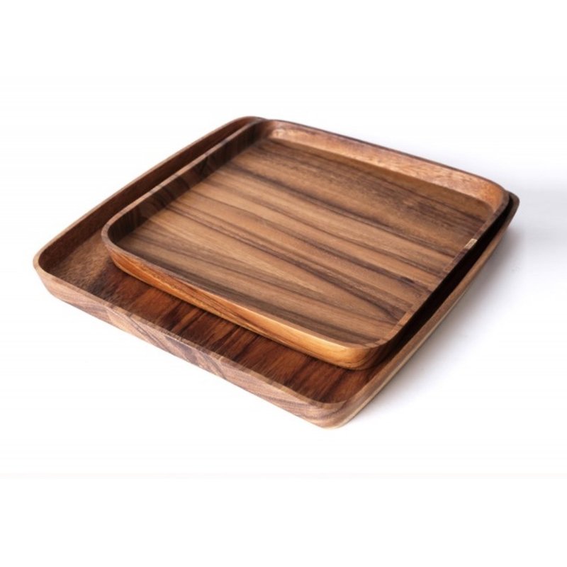 CHABATREE LIMPID SQUARE TRAY - Serving Trays & Cutting Boards - Wood Brown