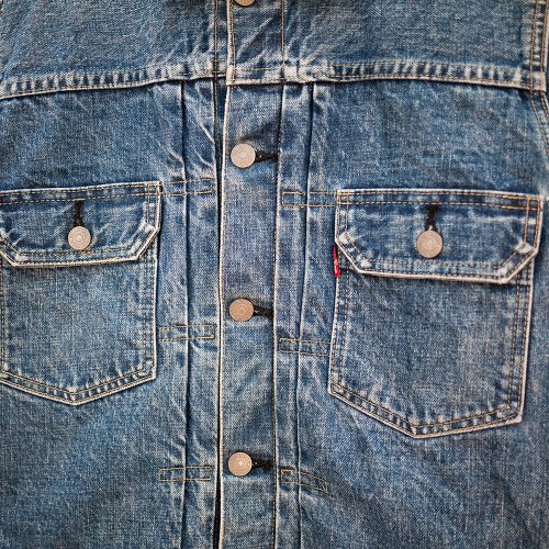 LEVI’S / 90's 71507 507XX 2nd denim Vintage - Levi's Type 2 Big E Selvedge Denim Jacket - Fits