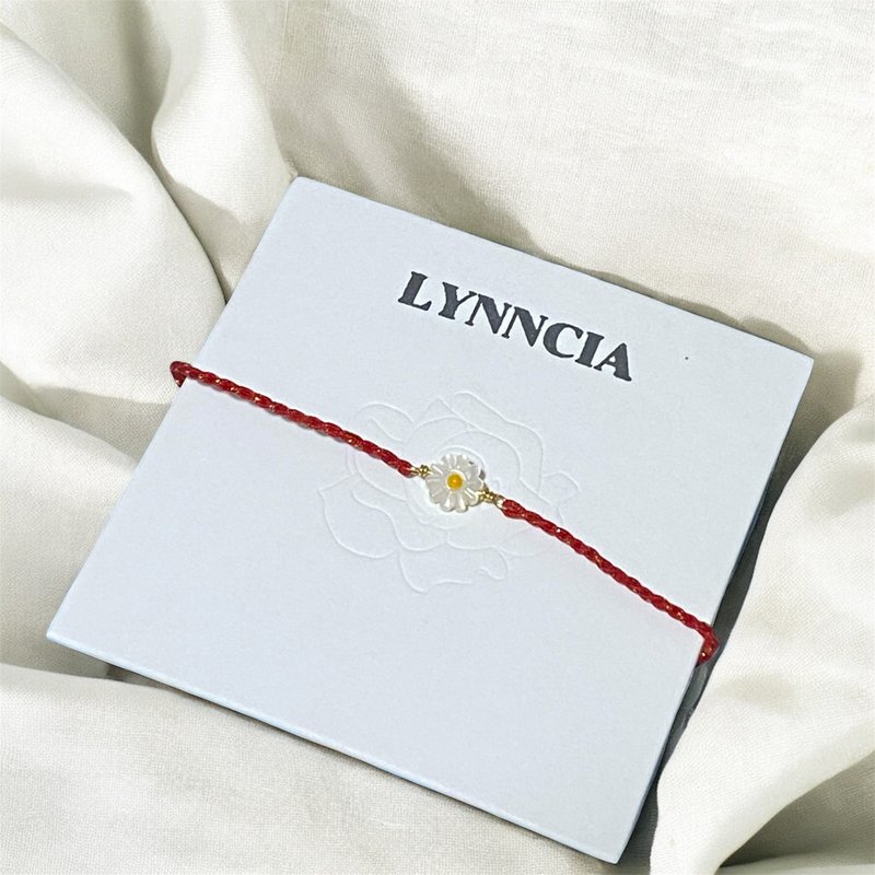 小雛菊幸運手繩 - 手鍊/手環 - 其他材質 紅色