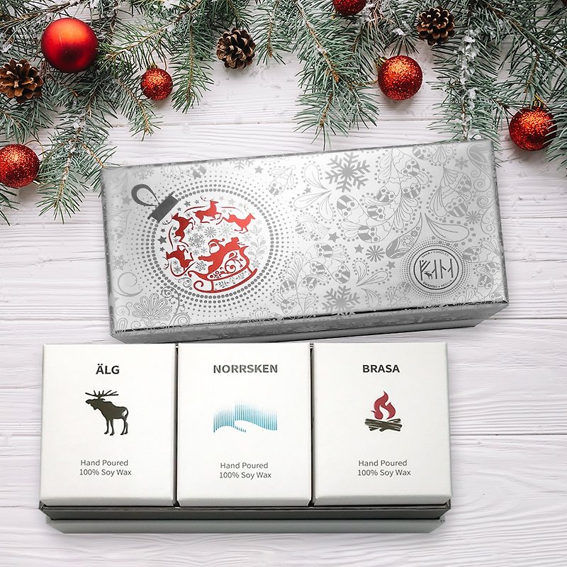 [Christmas gift] Vana Candles Christmas Silver Candle Gift Box Classic Fragrance 3 into the group # is about to sell out - Candles & Candle Holders - Wax Silver