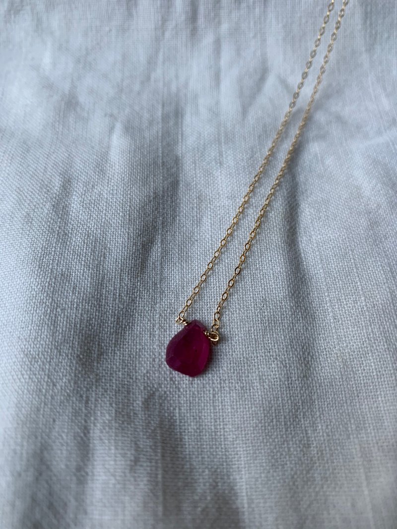 Rubyのネックレス - 項鍊 - 半寶石 粉紅色