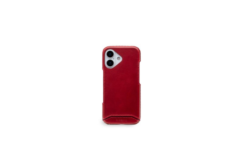 iPhone 17 經典系列-磁吸手機皮套-辣椒紅 - 手機殼/手機套 - 真皮 紅色