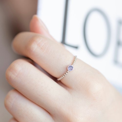 喜羊羊happy sheep jewelry 丹泉石925純銀波堤滾珠戒指