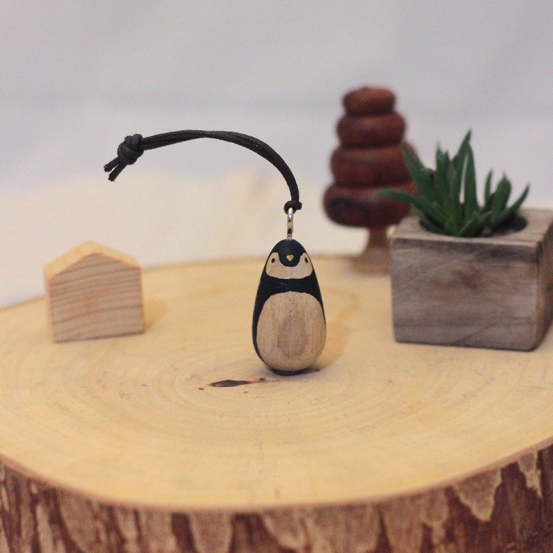 key holders penguin wood - 行李吊牌 - 木頭 黑色