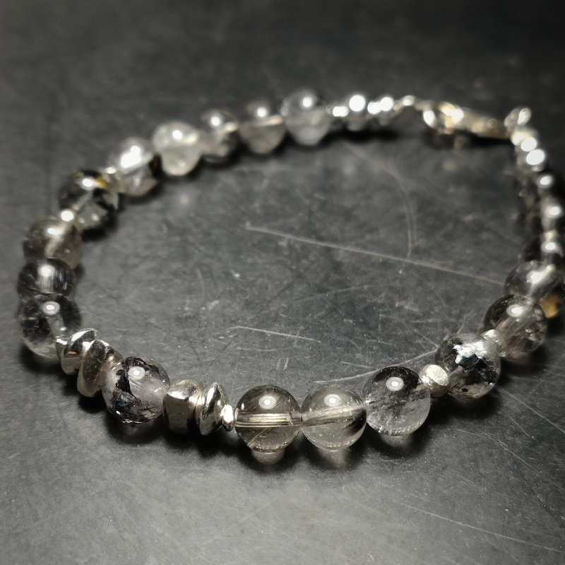 Brookite in Quartz - Bracelets - Gemstone Black