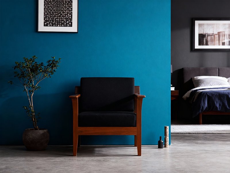 神聖細木作榫卯工藝製作-紳士單人布沙發/休閒椅 - 椅子/梳化 - 木頭 卡其色