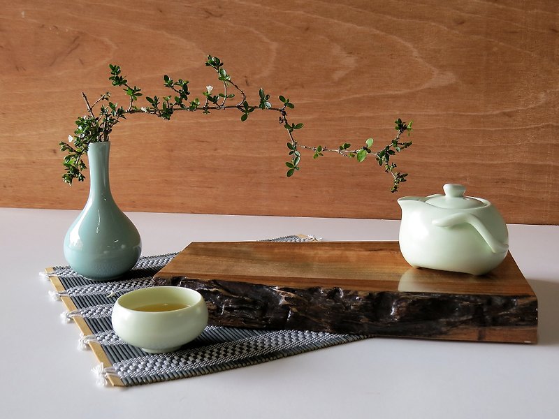 HO MOOD 木拼系列—手作 自然邊 壺承 - 茶具/茶杯 - 木頭 咖啡色