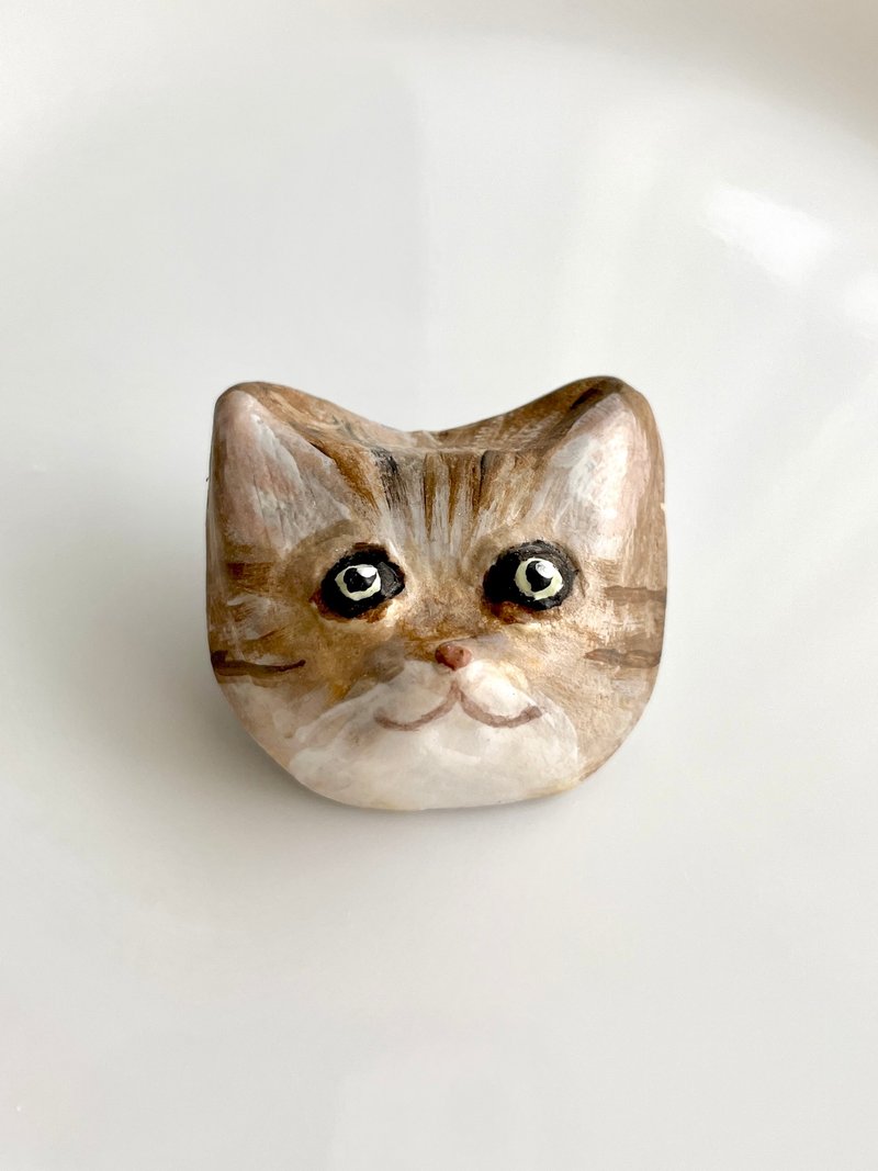 cat brooch - Brooches - Clay Brown