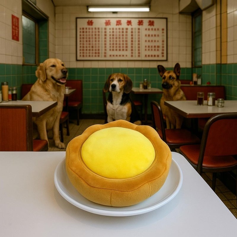 Wooffoo 蛋撻 Egg Tart - 貓/狗玩具 - 聚酯纖維 咖啡色
