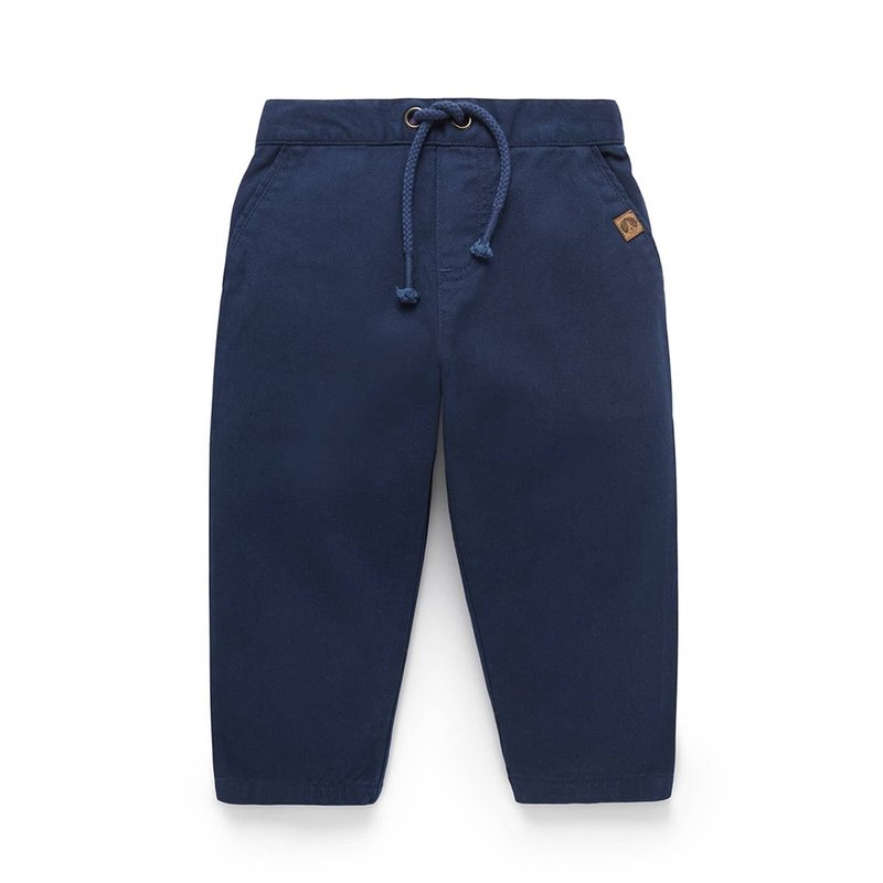 Australian Purebaby organic cotton boys' trousers 12M~4T dark blue - Pants - Cotton & Hemp 